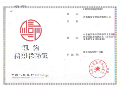 機構信用(yòng)代碼證